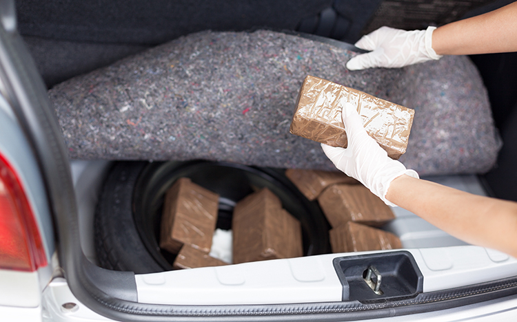 drugs in car trunk